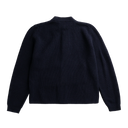 Gullverket Cotton Wool Rib Cardigan - Dark Navy