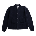 Gullverket Cotton Wool Rib Cardigan - Dark Navy