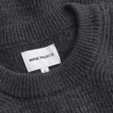 Henning Cotton Wool Rib Sweater - Dark Grey Melange