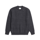 Henning Cotton Wool Rib Sweater - Dark Grey Melange