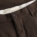 Hestur Relaxed Cotton Linen Twill Pleated Trouser - Brown
