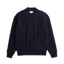 Hirtshals Bubble Rib Knit Crewneck - Dark Navy