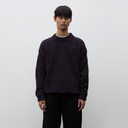 Hirtshals Donegal Square Sweater - Darkest Purple