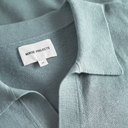 Leif Cotton Linen Polo - Greyish Blue