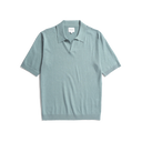 Leif Cotton Linen Polo - Greyish Blue
