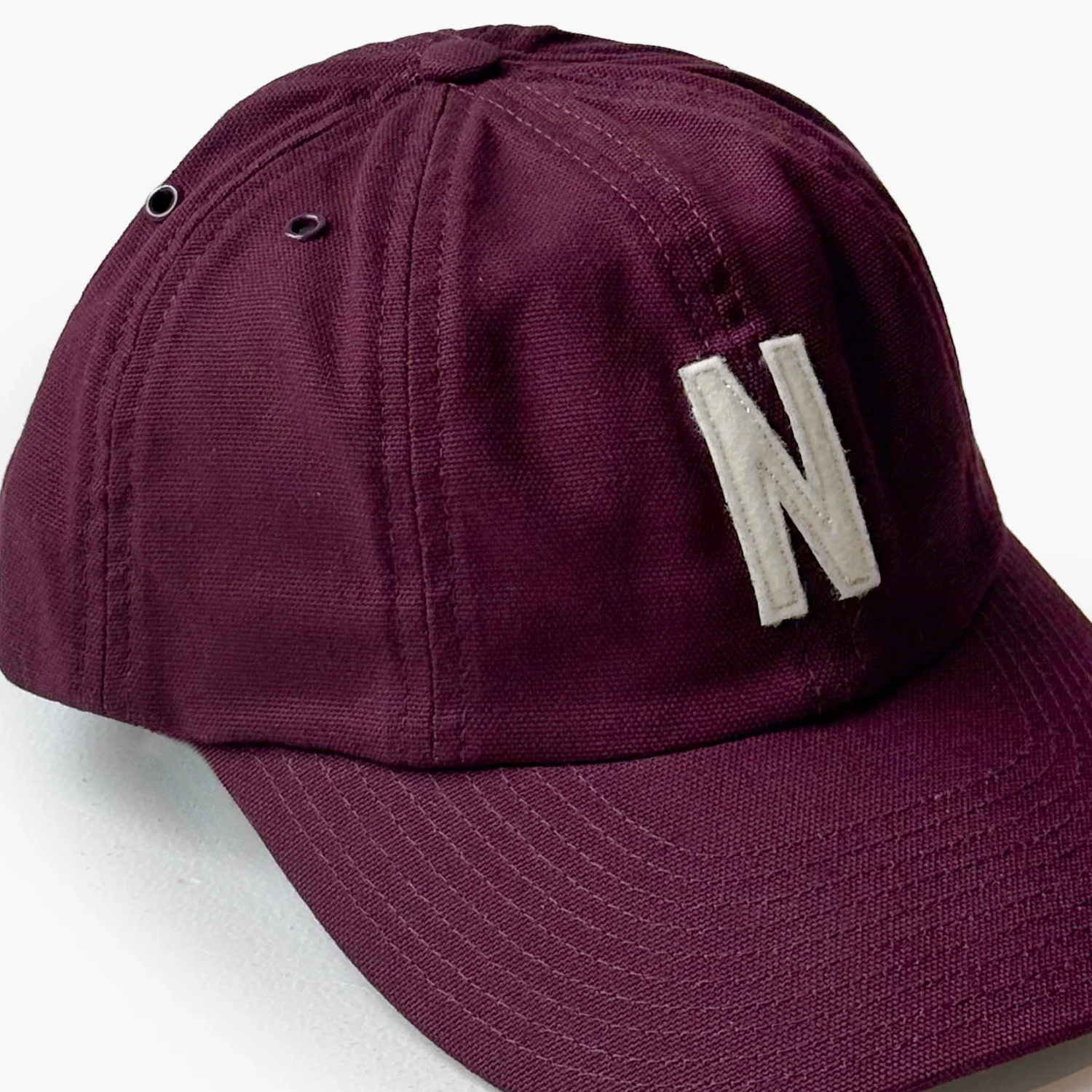 Norse Projects Light Canvas Felt N 8 Panel Cap - Mahogany