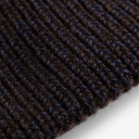 Shallow Cotton Wool Rib Beanie - Darkest Purple