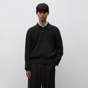 Swanfolk Tech Merino Waffle Polo - Charcoal Melange