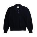 Swanfolk Tech Merino Waffle Polo - Dark Navy