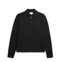 Tech Merino Crepe Polo - Black