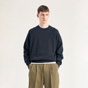 Tyr Relaxed Organic Loopback Raglan Crew - Dark Navy