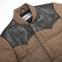 Marl Wool Down Jacket - Brown