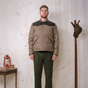 Marl Wool Down Jacket - Brown