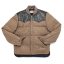 Marl Wool Down Jacket - Brown