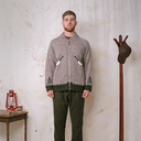 Goose Motif Zip Cardigan