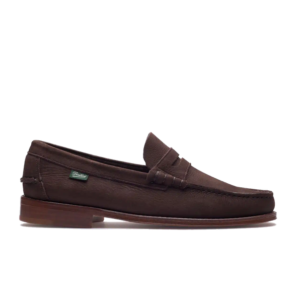 Paraboot Coraux Loafer - Taurillon Nub Chocolate – Stomping Ground