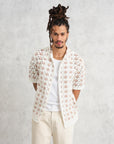 Wax London Porto Shirt - Ecru Crochet