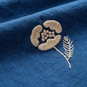 Embroidery Nature Rami - Blue