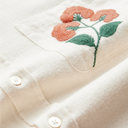 Embroidery Flannel Shirt - Ecru