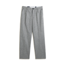 Single Pleat Trouser - Light Grey Herringbone