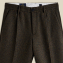 Single Pleat Trouser - Brown