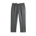 Single Pleat Trouser - Grey Herringbone