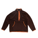 RAISED BY WOLVES Sherpa Fleece Half Zip CHOCOLATE