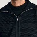 Fisherman Full Zip - Navy Blue