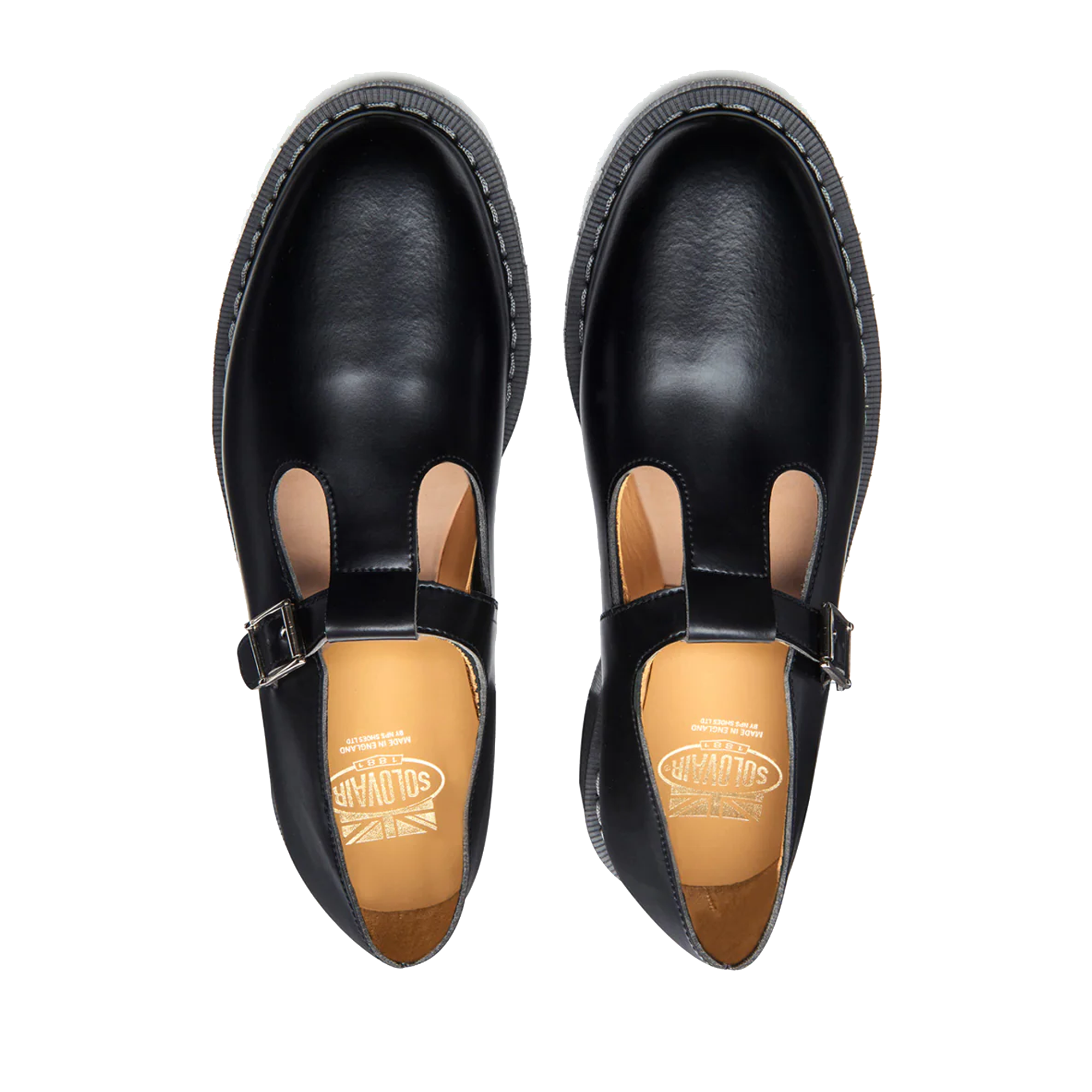 Solovair Mary Jane - Black Hi Shine – Stomping Ground