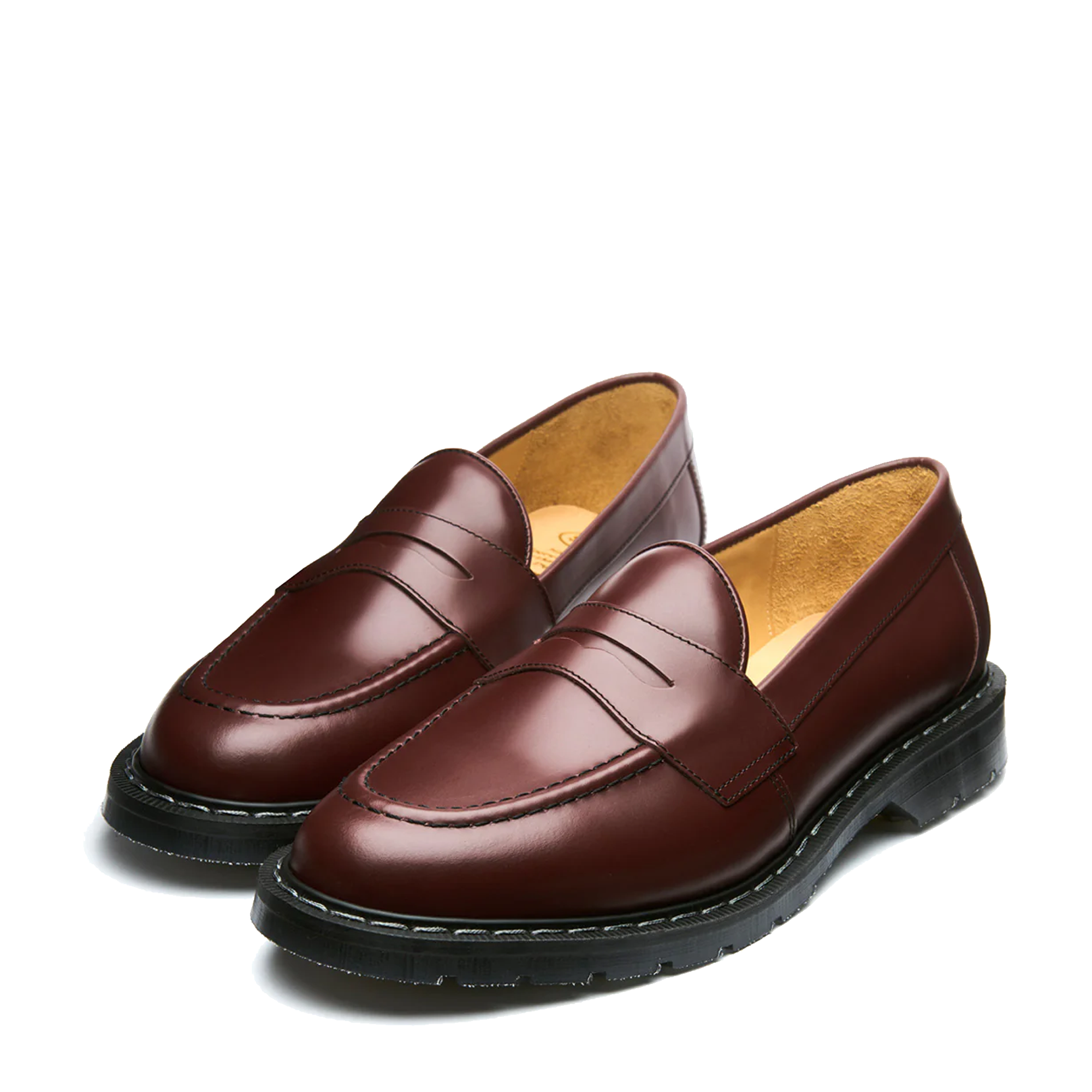 Solovair Penny Loafer Shoe - Oxblood Hi-Shine Leather – Stomping
