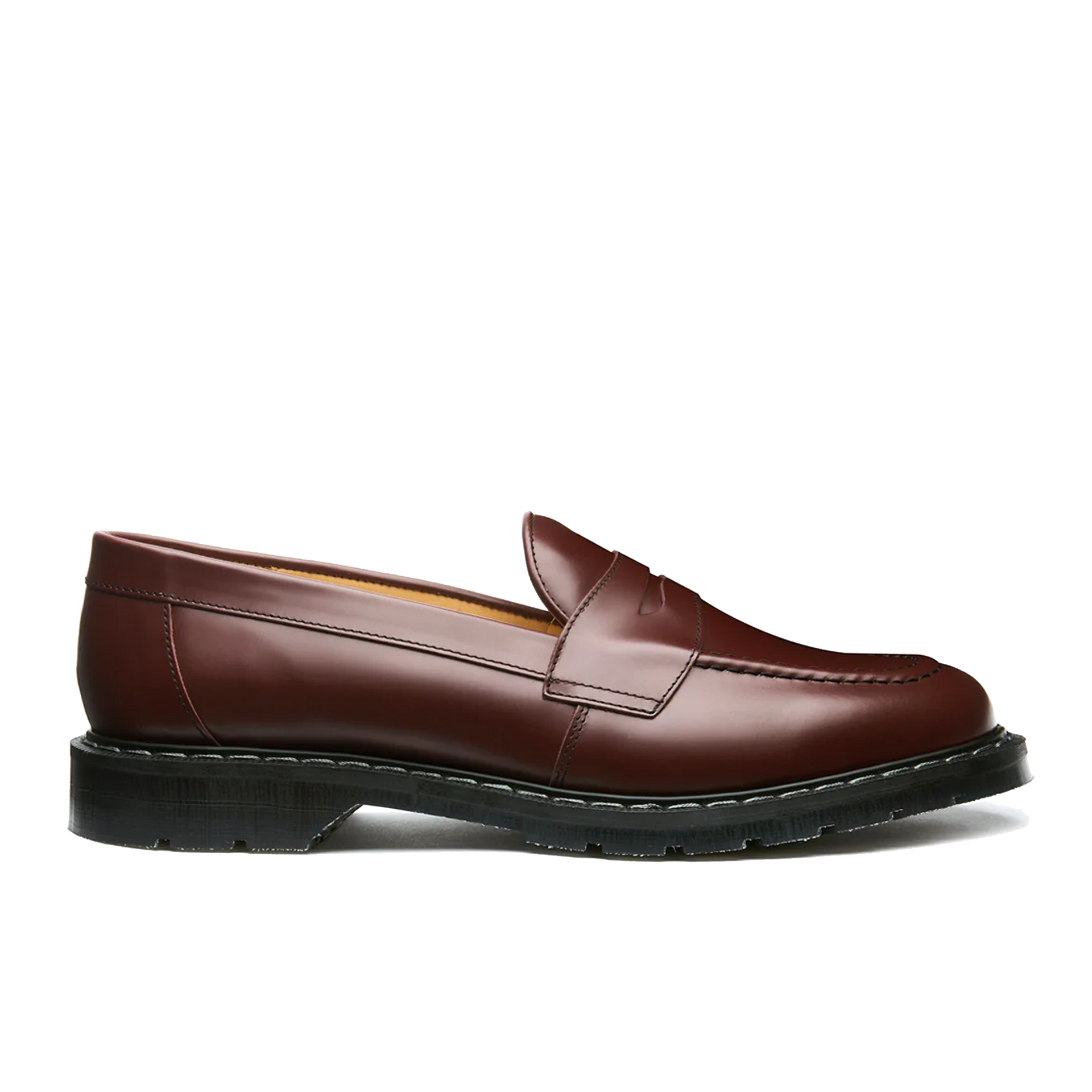 Solovair Penny Loafer Shoe - Oxblood Hi-Shine Leather – Stomping