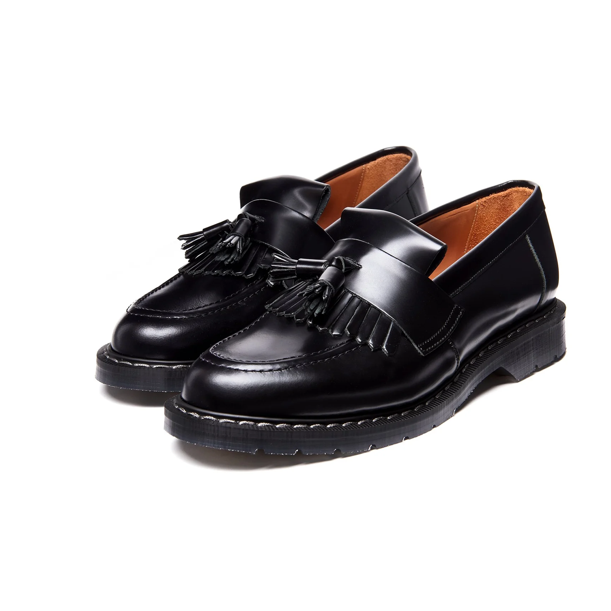 Solovair Tassel Loafer - Black Hi Shine – Stomping Ground