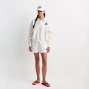 Elfa NY Crest Embroidered Open Polo - Off White