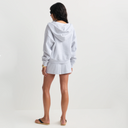 Eliana Serif Logo Zip Hoodie - Heather Grey