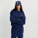 Emmett Serif Logo Crewneck - Dark Navy
