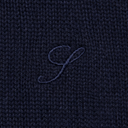 Ivana S Logo Cashmere Trousers - Dark Navy