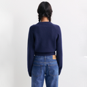 Joconde Riding Club Knitted Boxy Sweater - Dark Navy