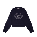 Joconde Riding Club Knitted Boxy Sweater - Dark Navy