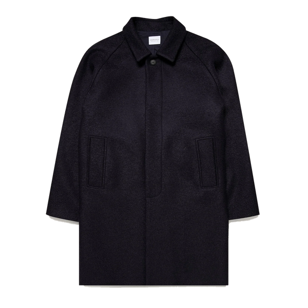 Sunspel Boiled Wool Jersey Coat - Navy – Stomping Ground