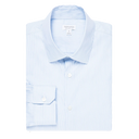 Cotton Stretch LS Shirt - Light Blue Dobby Stripe