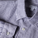 L/S  Linen Shirt - White/Navy Stripe