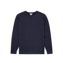 Sweat-shirt en molleton bouclette - Marine