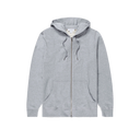 Loopback Zip-Up Hoodie - Grey Melange
