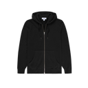 Loopback Zip-Up Hoodie - Black