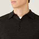 Merino LS Polo - Charcoal Melange
