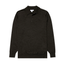 Merino LS Polo - Charcoal Melange