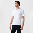 S/S Riviera Midweight V‑neck T‑shirt - White