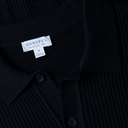 S/S Mesh Stitch Polo Shirt - Navy