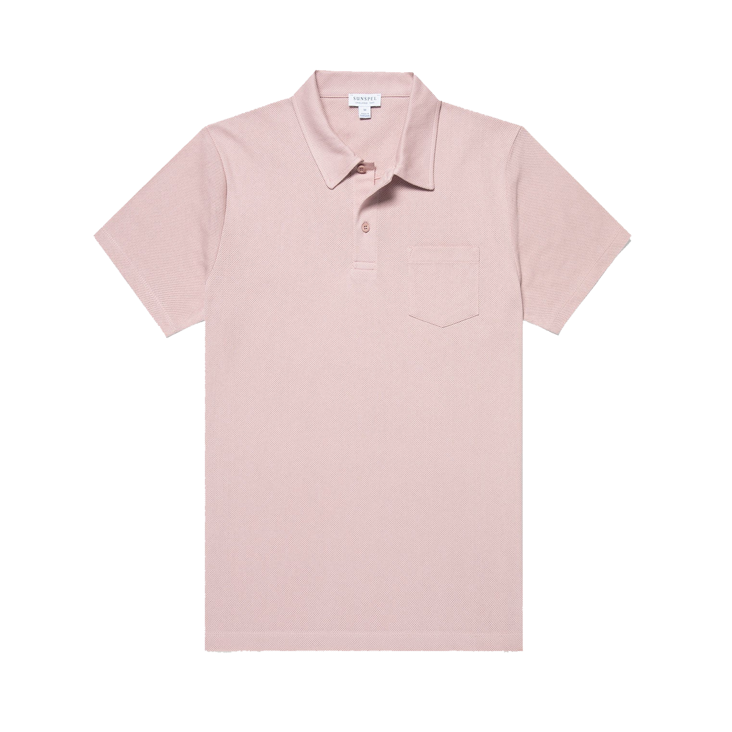 Ss Riviera Sunspel S/S Riviera Polo Shirt - Pale Pink – Stomping Ground