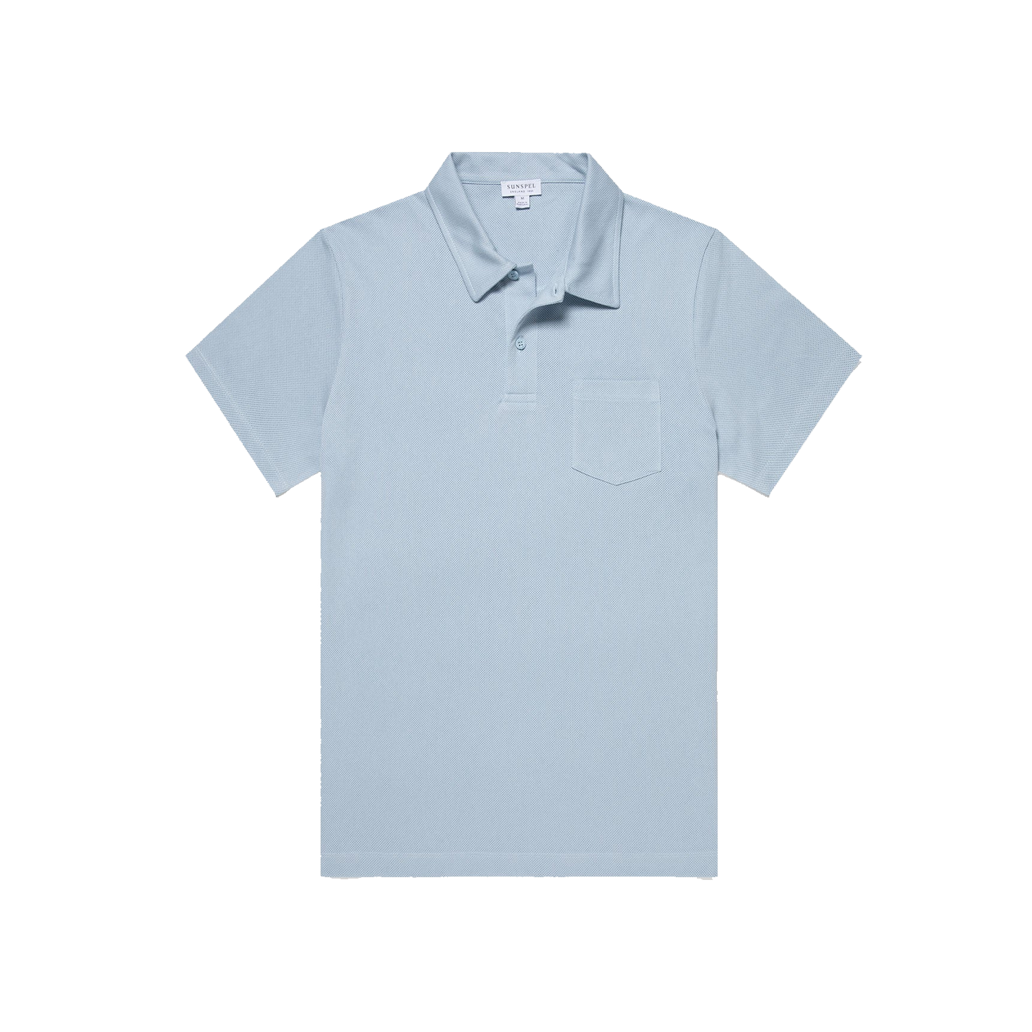 Ss Riviera Sunspel S/S Riviera Polo Shirt - Blue Mist – Stomping Ground